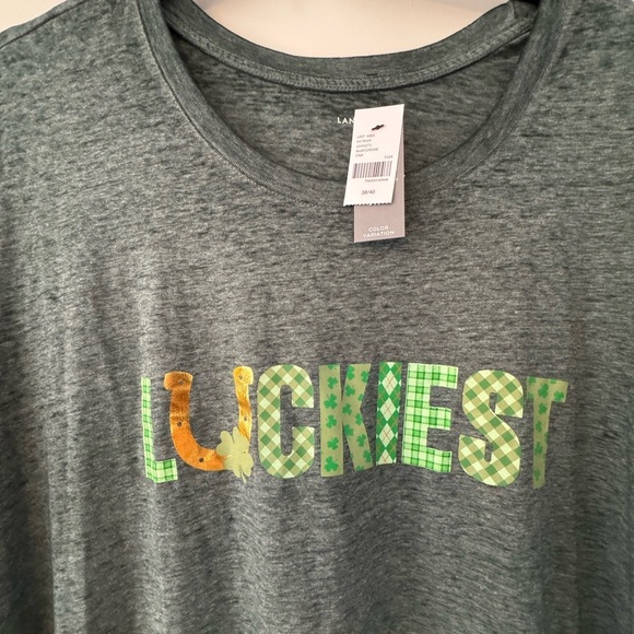Lane Bryant Luckiest Burnout Graphic Tee - Picture 2 of 6